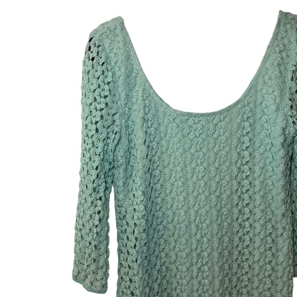 AUW Light/Blue Green Lace Dress - Picture 2 of 4